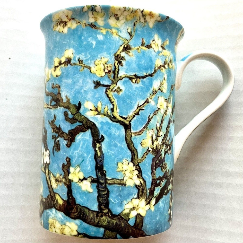Blue Cup Blossoming Trees By Van Gogh Stechcol Cup Mug New 10 oz 4 " High